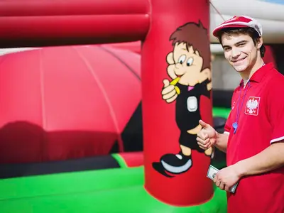 Miękka Góra Piłka Nożna - Park Atrakcji Mega Piłkarski - Dmuchańce Wynajem
