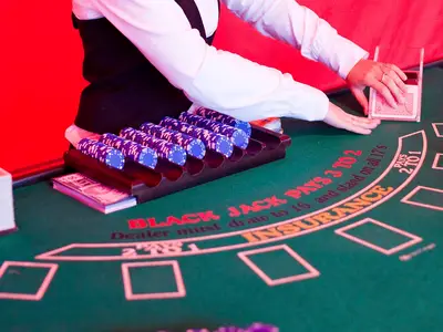 Zabawa w black jack'a z obsługą krupiera - Zestaw Tematyczny Las Vegas - Dmuchańce Wynajem